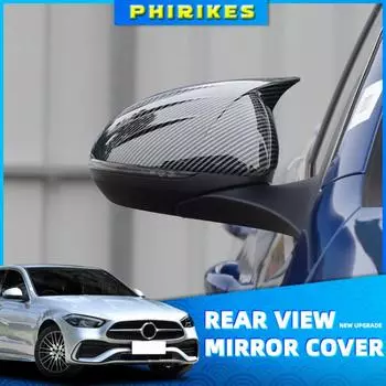 Крышка зеркала заднего вида на боковую дверь для Mercedes Benz C Class W206 2022, крышка зеркала заднего вида Bright black