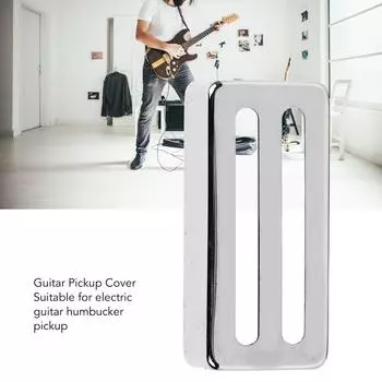 Крышка звукоснимателя для электрогитары, полностью закрытая, с двойной катушкой, корпус звукоснимателя для хамбакера, аксессуар для музыкального инструмента, GB354, серебристый