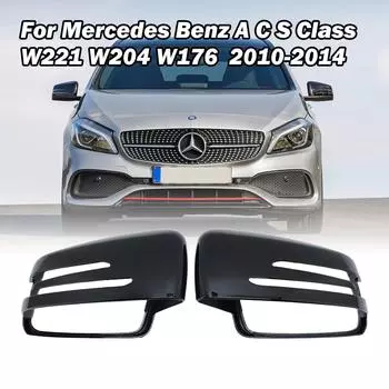 Крышки боковых зеркал заднего вида для W204 2010 2011 2012 2013 2014 W212 W176 W221 для Benz ABCS CLS GLA CLA аксессуары замена