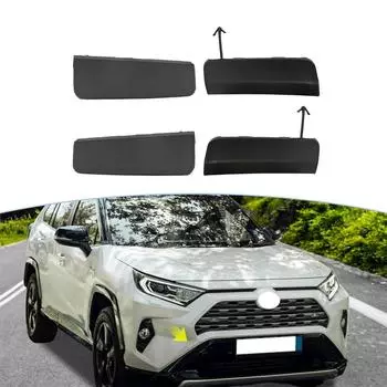 Крышки буксировочных крюков переднего бампера для Toyota Rav4 Le 2019-2023, черный пластик, 4 шт.