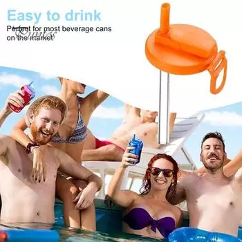 Крышки для банок из-под газировки с трубочками. Крышки для банок многоразового использования без содержания бисфенола А для стандартных банок с напитками. Крышка для походной банки без содержания бисфенола А для предотвращения проливания.