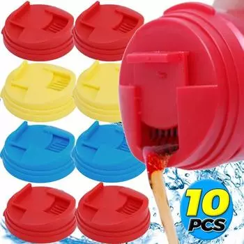 Крышки для банок с напитками Крышка для банок с газировкой, герметичная крышка, пляжные гаджеты, защитные чехлы для напитков, пива, алкогольных напитков, энергетических безалкогольных напитков 2PCS синий