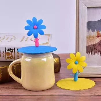 Крышки для чашек Пищевой силиконовый чехол для чашки Высокое качество Термостойкий Безопасный синий