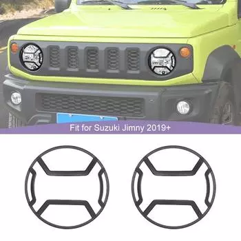 Крышки фар Корпус лампы Металлический светильник Украшения для Suzuki Jimny 2019 Up Внешние аксессуары