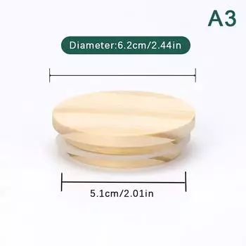 Крышки из дерева Силикагель Круглая герметичная крышка Крышка из сосны Цветочная деревянная крышка Герметичная банка для хранения Cani Крышка для свечей ручной работы