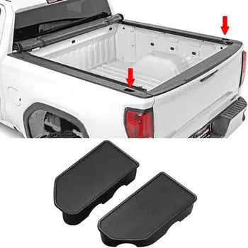 Крышки карманов стоек багажника для Chevy Silverado / GMC Sierra 2019-2022 пикап заглушки отверстий аксессуары 2 шт чёрный