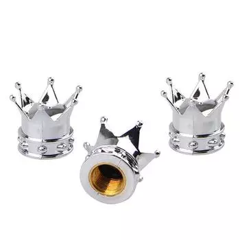 Крышки клапанов для велосипедных шин Пылезащитные крышки для воздушных клапанов с золотой короной на штоке колеса