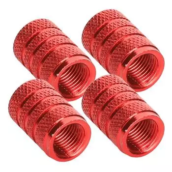 Крышки клапанов шин 4 шт. пылезащитные крышки клапанов алюминиевый сплав пылезащитные колпачки клапанов колпачки колес пылезащитные крышки штока для красный