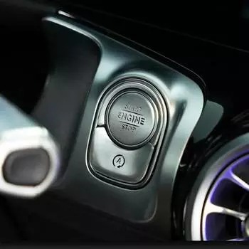 Крышки кнопок кондиционера рулевого колеса автомобиля Наклейка Кнопка запуска зажигания Декоративная крышка Отделка для Mercedes Benz GLB GLA CLA