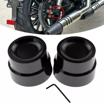 Крышки осевых гаек Колпаки задней оси с хромированием Нержавеющие, устойчивые к коррозии Простая установка Крышки гаек задней оси мотоцикла для VRSC/для чёрный