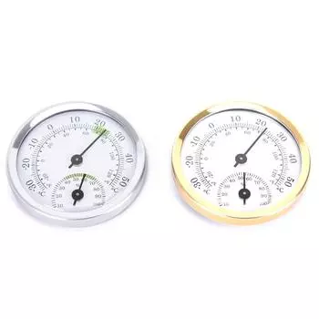 Крытый аналоговый измеритель температуры влажности, термометр, гигрометр, бытовой золотой