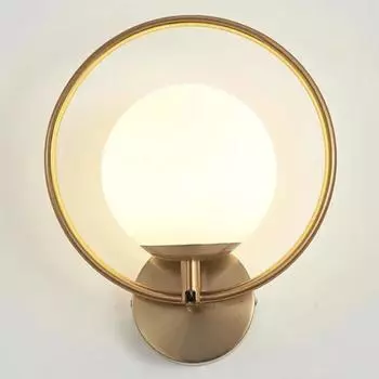Крытый креативный настенный светильник, американская спальня, прикроватная лампа, европейская гостиная, коридор, лестница, коридор, настенный светильник One Size золотой