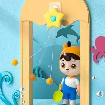 Крытый подвесной тренажер для настольного тенниса, набор отскоков, автоматическая игрушка для практики пинг-понга синий