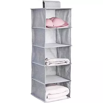 Крытый складной шкаф с 5 полками, экономящий место органайзер для шкафа, подвесная стойка для хранения, можно стирать 90*27*27cm