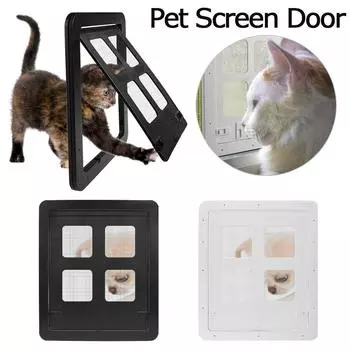 Крытый внутренний проем Зоотовары Дверь для кошек Дверь для собак Раздвижная дверь для собак Дверь-ширма для домашних животных S белый