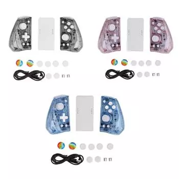 KS40 беспроводной OLED-контроллер для переключателя с шестью осями управления движением, макросопровождение RGB-дышащего светодиода Wak Transparent Gray