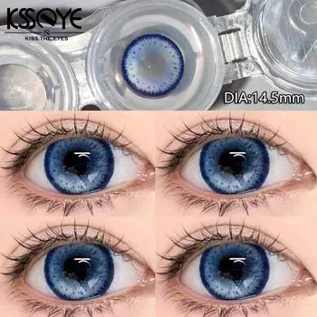 MillCreek 1 пара новых цветных контактных линз с близорукостью, высокое качество, голубые глаза, цветные линзы, макияж, красивый зрачок, ежегодное использование 0 синий
