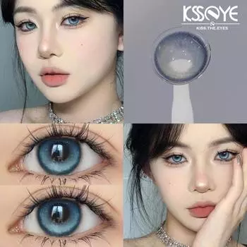 MillCreek 2 шт. цветные контактные линзы с классом 14,2 мм синие контактные линзы годовое использование 0 ~ -8,00 Mypioa натуральные удобные высокого качества 0 синий