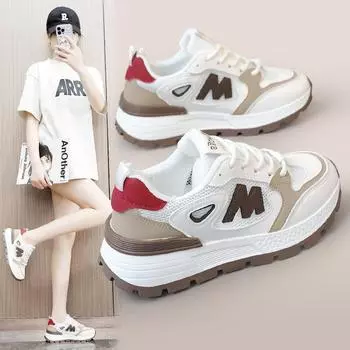 Kt2630 Новые белые туфли женские летние дышащие сетчатые туфли с приподнятым дном женские туфли для досок сетчатые студенческие туфли 35