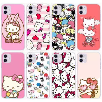 KT65 Новый чехол Hello Kitty для Samsung A04 A14 A23 A34 A54 M23 M33 M52 M53 Realme 10 9 C30S C35 C55 VIVO Y02S Y21 Y33S Y51 X80 Pro Прозрачный чехол VIVO Y31 2021 кожа буйвола