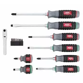 KTC Resin Handle Driver + Plate Ratchet Replacement Driver Set TPMD18EM (TPMD18,TMDB8)