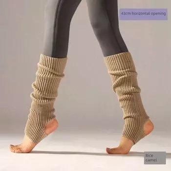 Кто носит это Кто хвалит Носки Fancy Foot | Носки для пилатеса, собирающиеся в складки, Леггинсы Белые носки для йоги Спортивные Облегающие [Upgrade Foot Stamping] Meter camel