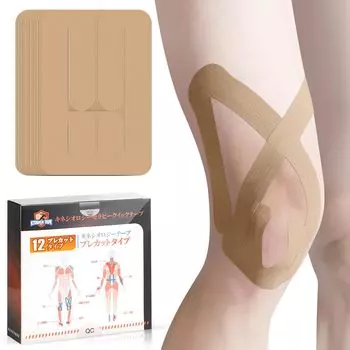 KTQUICK Taping Knee Thigh Elastic Tape 12 шт. Kinesio Tape Sports Tape Marathon Muscle Training Thigh Support Track and Field Muscle Stragon Hamstring