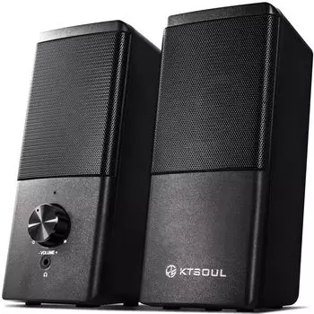 KTSOUL в стереодинамике ПК стереозвук USB-динамик USB-питание AUX-терминал подключения W-динамик Активный динамик [Избранный журнал] 3,5 мм W-BASS