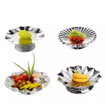 KTV Bar Нержавеющая сталь Фруктовые конфеты Поднос Тарелка Прополка Тарелка для закусок Креативные милые наборы тарелок и блюд с цветами и орехами