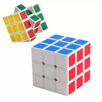 Куб 3 на 3, скорость 57 мм, карманный стикер, кубик-головоломка, развивающие игрушки для детей чёрный