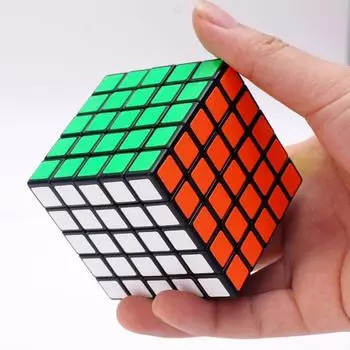 Куб 5x5 63 мм, скоростной карманный стикер, кубик-головоломка, развивающие игрушки для детей чёрный