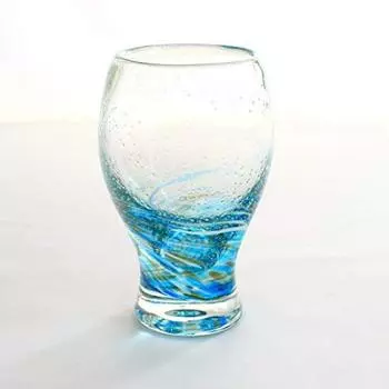 Кубагасая Рюкю Стекло Рюкю Пивной бокал Пивной бокал Пивная кружка с флюоритом Окинава Сувенирный пивной бокал Вода Светящийся LOVE&STAR