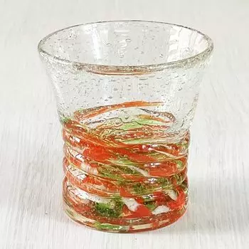 Кубагасая Рюкю Стекло Рюкю Стекло Рокс с флюоритом Сувенир Окинавы Стекло Светлячок Волна Оранжевый Фосфоресцентный Светящийся оранжевый