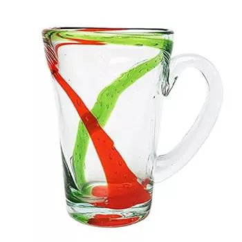 Кубагасая Рюкю Стеклянная пивная кружка Рюкю Стеклянная пивная кружка Пивной бокал Окинава Сувенирная кружка Тюрауми Оранжево-зеленый