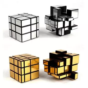 Кубическая игрушка в форме зеркала третьего порядка, детская творческая головоломка, декомпрессионный артефакт для взрослых золотой