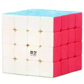 Кубический QiYi Magic Cube без наклейки, головоломка Twist QuYi 4x4 QiYuan S Qi Yi IQ 44cube QlYl QY, детская интеллектуальная игрушка для детей 7-8 лет