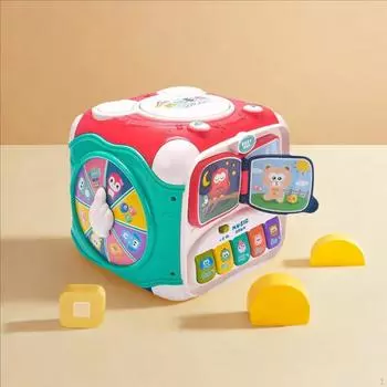 Кубик для обучения малышей, игрушки для путешествий, 6 в 1 многофункциональный игровой центр для детей и младенцев