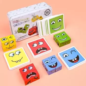 Кубик для смены лица Toyto Face Change Facial Expression Matching Game, настольная игра Rubik s Cube, популярная корейская игра