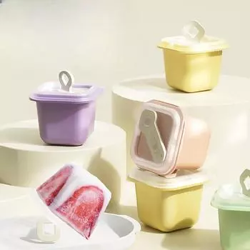 Кубик льда, форма для домашнего мороженого, специальная силиконовая форма для кубиков льда, детская еда, кубики замороженного льда, форма для мороженого с мороженым 4pcs 5.4*5.4*4.6cm