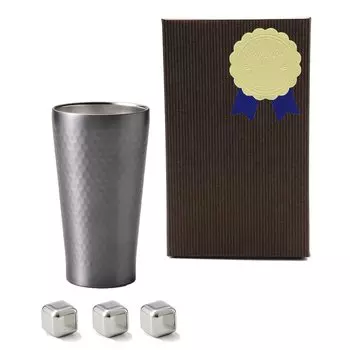 Кубики льда Dolce Duo из нержавеющей стали, термостакан с вакуумной изоляцией, пивная кружка, 350 мл, 3 шт., подарочный набор на день рождения, серебряный, не плавящийся и