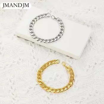 Кубинская цепочка, новый персонализированный модный универсальный женский браслет в стиле хип-хоп из титановой стали