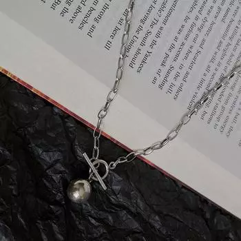 Кубинское ожерелье из цепочки для женщин с застежкой-тогл, ожерелье из нержавеющей стали для женщин, ювелирные изделия в подарок серебряный