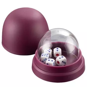 Кубок для кубиков Предотвращение мошенничества Безопасная игра Набор для шейкера кубиков PP Изготовлено идеально для семейных игровых ночных групповых мероприятий фиолетовый