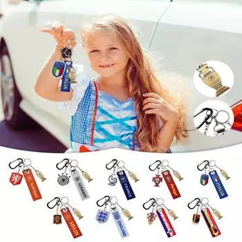 Кубок Европы 2024 года Франция Италия Нидерланды Португалия Команда Эмблема Футбольный брелок Фанат Подвеска One Size