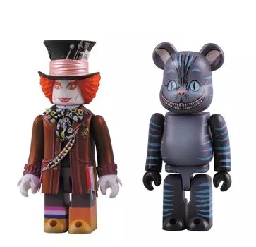 KUBRICK MAD HATTER CHESHIRE CAT SET Painted Action Figure & BE@RBRICK ABS&PVC