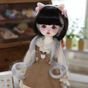 Кудрявые волосы BJD SD кукольные волосы из высокотемпературного волокна BJD парик аксессуары BJD кукольный парик детский подарок style L
