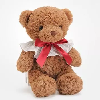 Кудрявый медведь Моника, плюшевые игрушки, праздничные колпаки, банты, милые игрушки-медведи, коричневые/бежевые, 32 см, плюшевая игрушка-медведь для детей