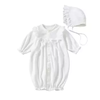 Kufuu Made in Japan Церемониальное платье для новорожденных, комплект из 2 предметов для девочек и мальчиков, 2WAY, посещение храма, выписка, ребенок Kufuu 3726 [Kufuu] белый