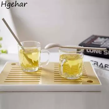 Кухня 10 шт. Чайные ложки из пшеничной соломы Экологичные десертные кофейные ложки Бытовые принадлежности для размешивания меда и чая с длинной ручкой 10 pcs