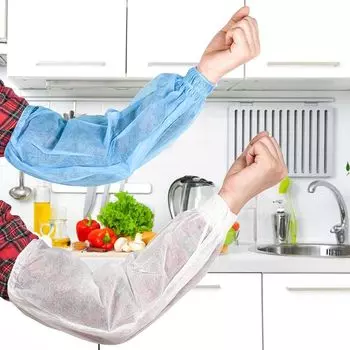 Кухня 10 шт. Нетканые материалы Защита тела Перчатки с длинным рукавом Одноразовые нарукавники Нарукавники Нарукавники Нарукавники